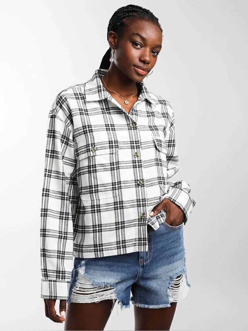 NWT Brixton Women’s Bowery Flannel Sz L